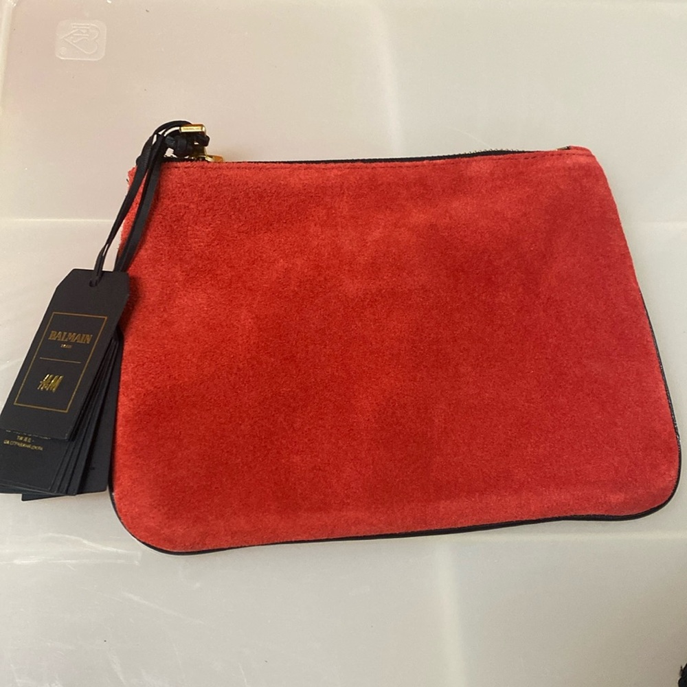 Balmain H&M pouch red